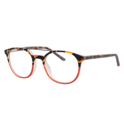 China 18010 Fashion Double Bridge Leopard Print Cp Optical Frames Eyewear for sale