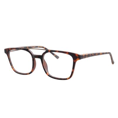 China Optical Sight Frame 18002 Double Bridge Leopard Print Optical Glasses From CP for sale