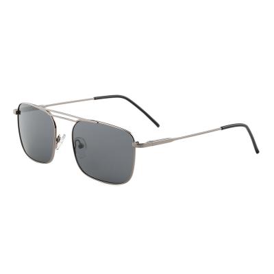 China Fashion Sunglasses 97108S Double Bridge Metal Frame Square Sunglasses For Men for sale