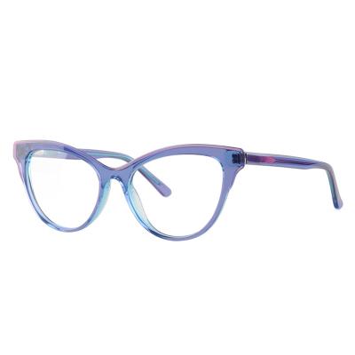 China Optical Frame 2646 Cat Eye Clear Acetate Optical Frame Glasses For Women for sale