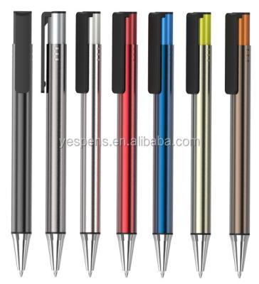 China Promotional Pen New Designed Metal Logo Wide Clip Customized Aluminum Metal Pen Logo Engrave for sale