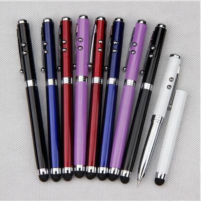 China Promotional Pen 3 in 1 Luxury Led Touch Screens Metal Light Stylus Stylus Pen Custom Logo Laser Dot Pen Luxury Pens for sale