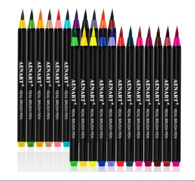 China Real Brush Painting Pens, 48 ​​Colors for Watercolor Painting with Flexible Nylon Brush Tips, Paint Markers for Coloring Calligraphy for sale