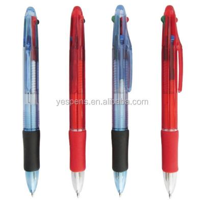 China Cheap Promotional Pen Custom Logo 4 In 1 Multicolor Ballpoint Pen for sale