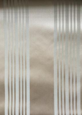 China Beding Striped Jacquard Woven Fabric High Density Silver Blackout for sale