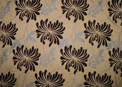 China Chrysanthemum Flocked Fabric , Flocked Damask Fabric Comfortable for sale