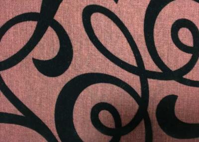 China Upholstery Flocked Home Textile Fabric Flocked Taffeta Fabric for sale