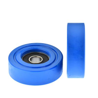 China Building Material Stores Coated Soft Bearing Rubber Pulley PU Wheel Flat Wheel 608z Supporting Rubber Wheels 8*40*13mm for sale