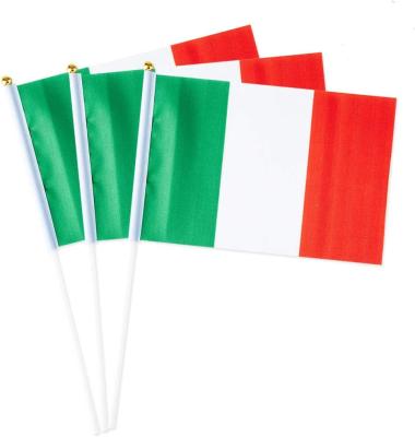 China Health care institutes wholesale 2022 national flag world cup italy custom hand red white green flag for sale