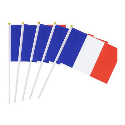 China Health Care Institutes Wholesale France High Quality Flag World Cup 100% Polyester Large Hand Flag for sale