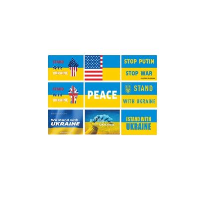 China Health Care Institutes Wholesale Custom 3x5ft Polyester Shipping Ukraine Flags Country Ukrainian Flag for sale