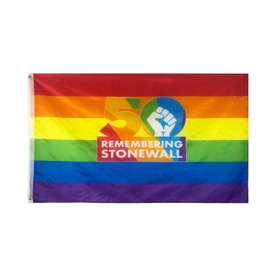 China Wholesale Custom Healthcare Institutes OEM 3x5 Foot Polyester LGBT Gay Lesbian Pride Banner Flag for sale