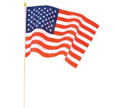 China Health Care Institutes Wholesale Custom Size 3x5ft 100% Polyester Screens Printing Hand American Flag USA Flag for sale