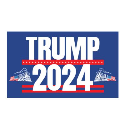 China Health Care Institutes Wholesale 3*5ft Polyester Silk Screen Printing Trump 2024 Flag USA Campaign Banner Flag For National Events for sale