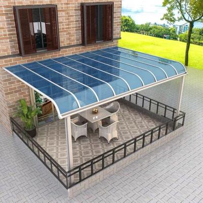 China Easily Assembled Aluminum Garden Shade Polycarbonate Sheet Awnings Patio Covers Balcony Tent Awning for sale