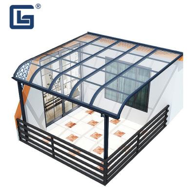 China Windproof Garden Straight Type With Support Arm Aluminum Canopy Patio Cover Tent for sale