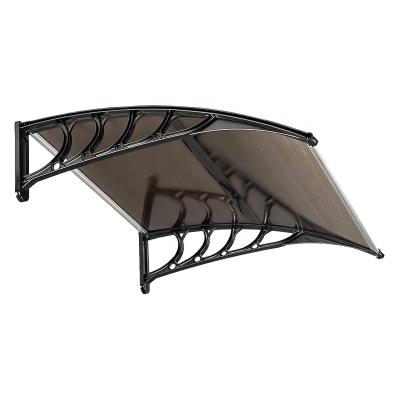 China Multiple Anti-UV Sizes PC Tent Front Door Window Canopy Patio Cover Aluminum Alloy Polycarbonate Door Tent for sale