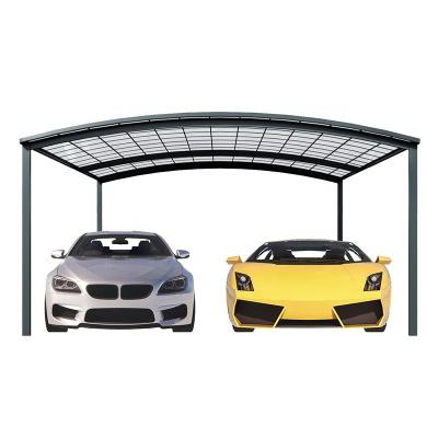 China Waterproof UV-Resistance Fireproof Storage Car Shed Aluminum Polycarbonate Parking Lot Garages Free Standing Parking Lot for sale