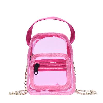 China High Quality PVC Chain Girls Mini Small Shoulder Messenger Bags Cute Little Kids Toss Bag For Girls for sale