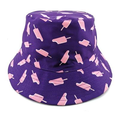 China Wholesale Bucket Hat Low MOQ Logo Fashion Printing Bucket Hat Summer Image Custom Beach Hat for sale