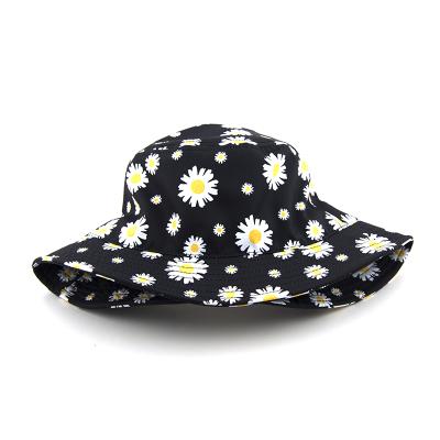 China Picture Spring Women Bucket Fishing Hats Small Sun Hat Daisies Fisherman Hat for sale