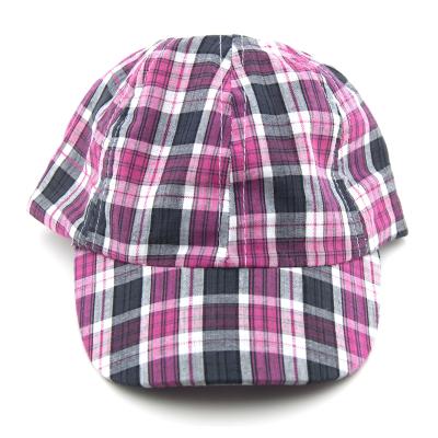 China Custom Kids Baseball Cap Plaid Kids Baseball Cap Kids Hat Stripe Hearwear for sale