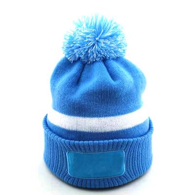 China High quality custom acrylic kintting hat fashion COMMON style white attractive winter knitted beanie for sale