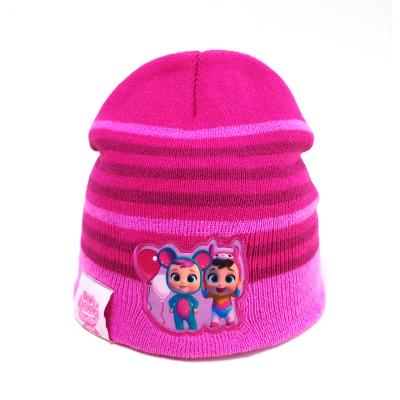 China JOINT Kids Kintting Hat High Quality Custom Style Acrylic Attractive Winter Knitted Beanie for sale