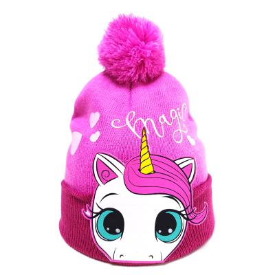 China COMMON Winter Cotton Baby Kid Warm Plain Knitted Beanies Hat for sale