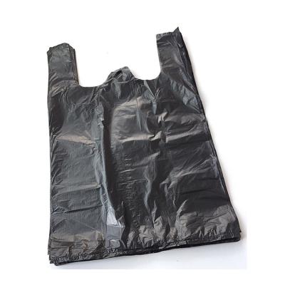 China Wholesale Moisture Proof Single Black Plastic T Shirt Bag for sale