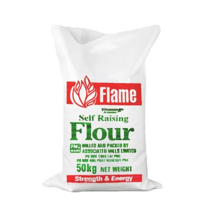 China South Africa Brazil 50kg White Sugar PP Woven Sack Recyclable Flour Pack for sale