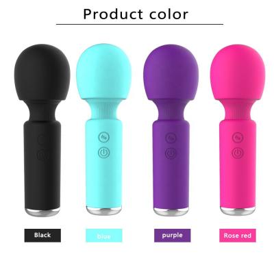 China 10 Mode Female USB Vibration Charging Mini Wand Full Body Massager Vbrating Magic Wand Vibrator Massager for sale