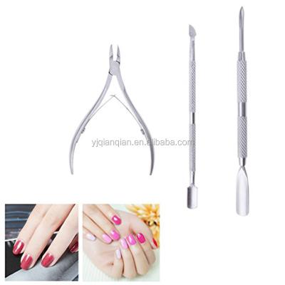 China Remove Dead Skin Cuticle Pusher Spoon Remover Manicure Pedicure Care Kits for sale