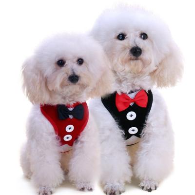 China Wholesale Customized Oxford Cloth Pet Bow Tie Dog Vest Trunk Strap Adjustable Leash Good Quality for sale