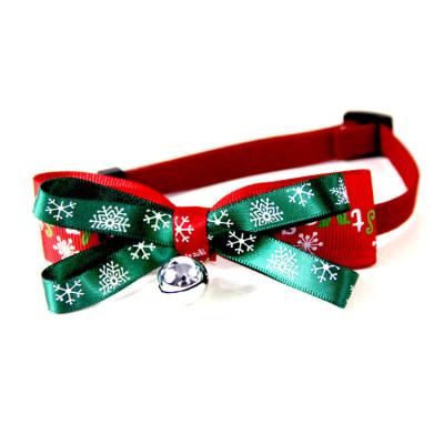 China Viable Wholesale Bowknot Bell Fashion Christmas Series High Quality Dog Cat Collars for sale