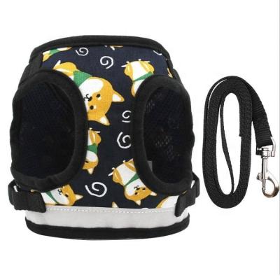 China New Cartoon Comics Vest Style Small And Medium Dog Chest Harness Pet Leash for sale