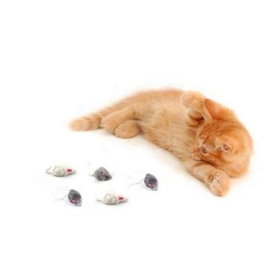 China Viable Toy Ringing Stone Funny Cat Miniature Funny Pet Toys Realistic Rabbit Hair Mouse for sale