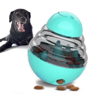 China Amazon Tumbler Swinging Boredom Interactive Automatic Hot Dog Toy Snack Ball Pet Feeder for sale