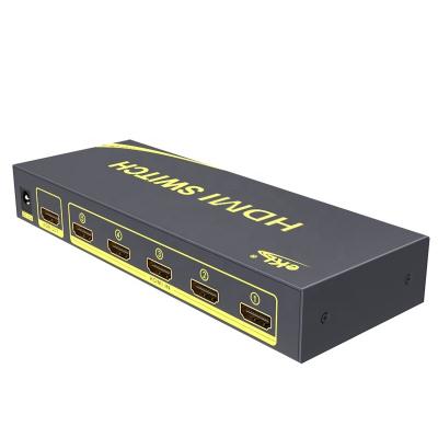 Cina Factory OEM 5 Port 4K 2.0 HDMI KVM Switch With Remote 18Gbps(6 Gbps Per Lane) in vendita