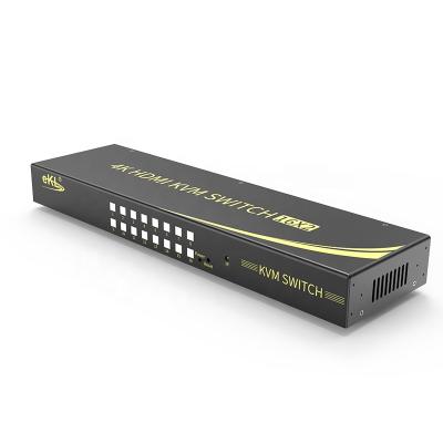 Κίνα Factory rack 16 in 1/2 out switch 4K HDMI 2.0 KVM switch remote/hotkey/RS232 switch προς πώληση