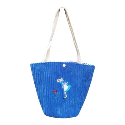 China 2022 Hot Sale Fashion Corduroy Tote Bag Solid Color Shopping Bag Casual Handbag Women's Fashion Bag for sale