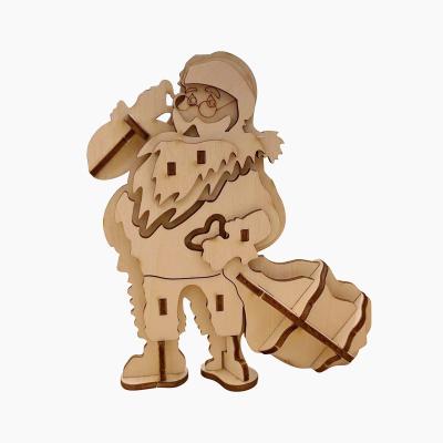 China DIY TOY Custom LOGO Christmas Gift Diy Assembly 3D Wooden Puzzle Promotional Products For Business for sale