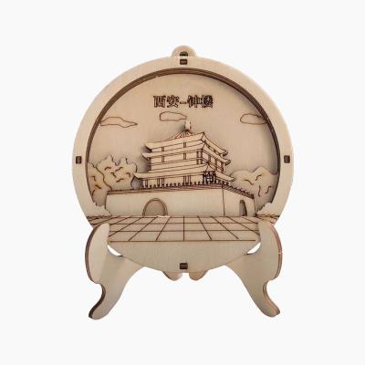 China China new design building model puzzle 3D Wood puzzle wooden novelty puzzle gift for kids for sale