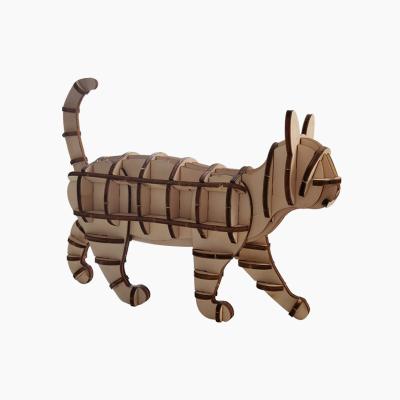 China 3D Cat Wooden Puzzle Smart Toy from DIY TOY Wood Craft Diy Assembly for sale