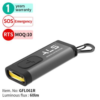 China SAL 60lm Key Chain Rechargeable Light Super-thin Portable Durable Super-thin Camping Function SOS LED Mini-Flashlight for sale