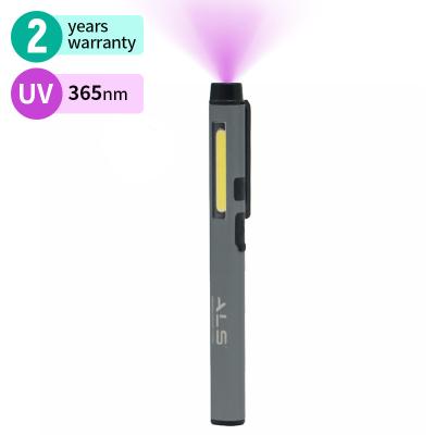 China SAL Industrial 150lm Rechargeable Magnetic UV LED Pen Light Adjustable Focus Flashlight for sale