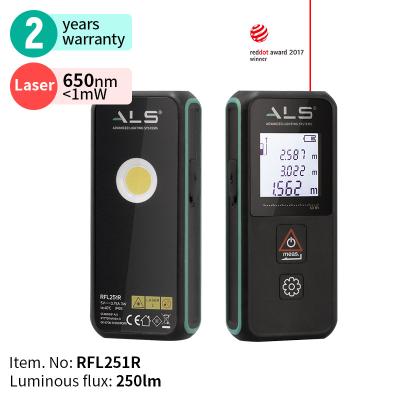 China New SAL 250lm style high power laser range finder led rechargeable work light RFL251R for sale