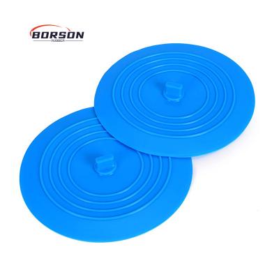 China Silicone Drain Plug Kitchen Bathrooms Laundries Tub Stopper Suction Cover Sink Rubber Hair Plug for sale