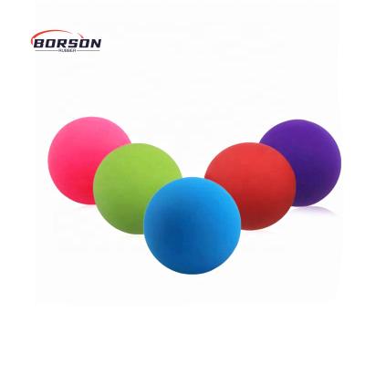 China Cheap Comfortable Solid Single Rollers Yoga Massage Roller Silicone Yoga Massage Rubber Ball for sale