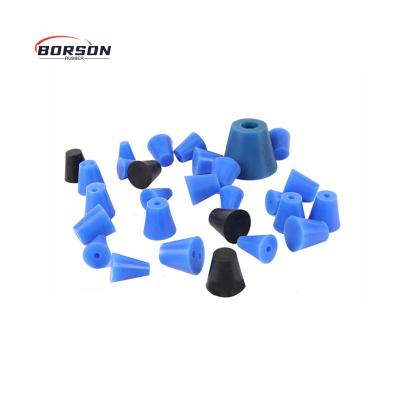 China Heat Resistance Factory Silicone Soft Hard Cap Bottle Rubber Plug With High Hole Tem Paint Silicone Rubber Stoppers for sale